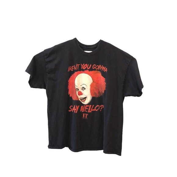IT The Movie Mens XXL Black Pennywise Arent You Gonna Say Hello T Shirt - Picture 2 of 9